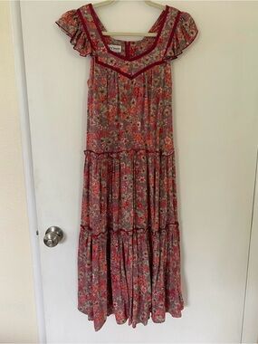 Vintage American tiered floral dress